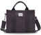 VASCHY Mini Tote Bag für Damen, Kleine Nette Ästhetische Canvas Tote Geldbörse Handtaschen Crossbody Schulter Satchel Bag mit Reißverschluss Taschen für Mädchen Grau