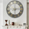 Large Wall Clock for Living Room Decor, Modern Industrial Wall Clocks Battery Operated, Silent Non-Ticking Analog Metal Clock for Dining Room Bedroom Home Office,24Inch