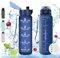 Vikaster Sport trinkflasche, 500ml BPA-frei trinkflasche, Trinkflasche Fahrrad, Auslaufsicher, Trinkflasche Kohlensäure Geeignet, Trinkflasche sport für Fahrrad, Fitness, Schule, Kinder, Outdoor