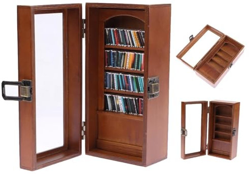 Kleine Bücher-Vitrine – -Bücherbox Buchvitrine | Stressabbau, kreatives kleines Bücherregal für Buchliebhaber, Wohnzimmer-Heimdekoration