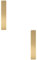 2 Pack - Plain Door Finger Plate 500 x 75mm - Satin Brass Steel Push Plate