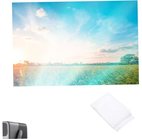 Projektionsleinwand mit Klebstoffen, 180 x 120 cm, faltbar, Projektorleinwände, weißes Kinofilm-Displaytuch für Weihnachten, Halloween, Fensterprojektor-Leinwand, Fensterfolie, Projektorleinwand, Weih