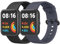 Amzpas 2 Stück Armband für Redmi Watch 2 Lite & Xiaomi Mi Watch Lite - Silikon Sport Ersatzarmbänder für Damen und Herren (Schwarz/Blau)