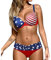 Maillot De Bain 2 Pieces Femme Maillot De Bain Fendu USA Drapeau Pas Cher Soldes Surfwear Couleur Unie Maillot De Bain Modeste Maillot De Bain Doux Bikini Sexy Polyvalent Grande Taille Mode
