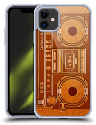 Head Case Designs Boombox Gadget Aus Holz Softgelhülle Kompatibel Mit Apple iPhone 11 Und Kompatibel Mit MagSafe Zubehör