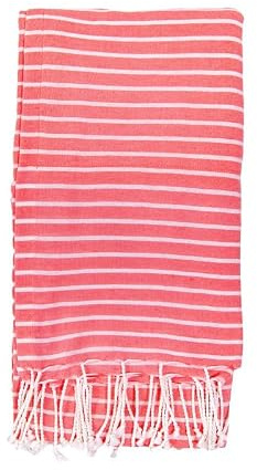 SUN & SURF Pareo Rayas Kikoy con Rizo 90X170CM Doble Textura - Toalla Resistente Playa Sol y Piscina