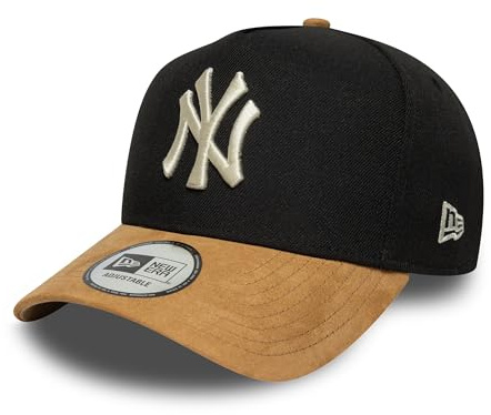 New Era Suede Visor E-Frame Yankees Cap Basecap Baseballcap Curved Brim MLB NY York Damen/Herren - Snapback, mit Schirm Frühling-Sommer Herbst-Winter Frühjahr