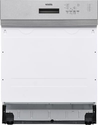 Vestel VST60-6 - teilintegrierter Geschirrspüler 60 cm - 12 Maßgedecke - 6 Programme - inkl. Besteckkorb - Energieklasse E