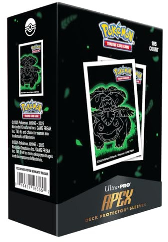 Ultra Pro | Pokemon Neon Kanto Apex Deck Protector Sleeves - Venusaur (105ct) | Trading Card Game Accessory | Ages 6+