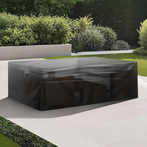 OOOXZO Abdeckung Gartenmöbel nach Maß 130x80x75cm/LxBxH Tisch Abdeckung Outdoor Winterfest Wasserdicht Lounge-Sitzgruppen, 600D Oxford Gewebe Abdeckhaube Gartentisch Rechteckig