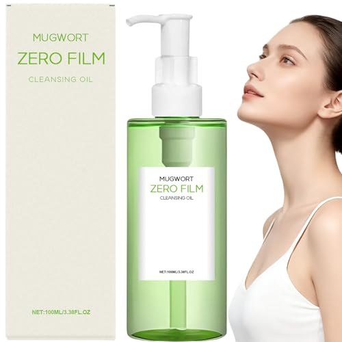 Mugwort Zero Film Reinigungsöl, Klärendes Ölreiniger, Natürliches Gesichtsöl Cleanser, Tiefenreinigendes Öl für das Gesicht, Feuchtigkeitsspendendes Ölreiniger, Make-up Entferner gegen Mitesser (1pcs)