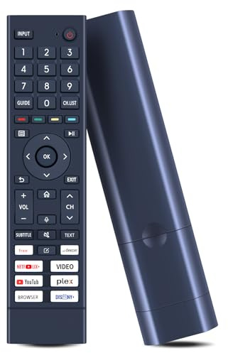 RYQIF ERF3ZE80 Telecomando di ricambio adatto per HISENSE VIDAA TV ERF3ZC80 ERF3ZA80 ERF3ZB80 ERF3ZD80 ERF3ZE80 (EU) SMART TECH VEUBT3A800 AV5 0D1