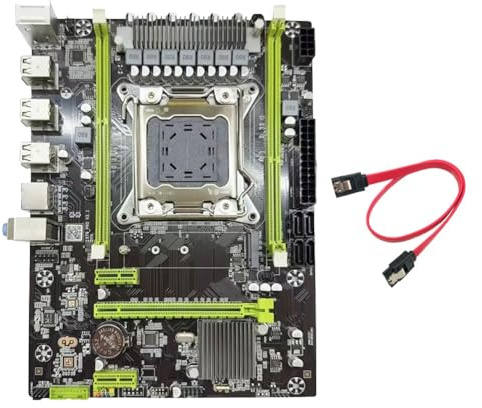 Hipzeepo Carte Mère X79 Pro DDR3 + Câble Carte Réseau Gigabit LGA 2011 pour E5 V1 V2 E5-2650 V2 2680 2640 2670 Prise en Charge du CPU
