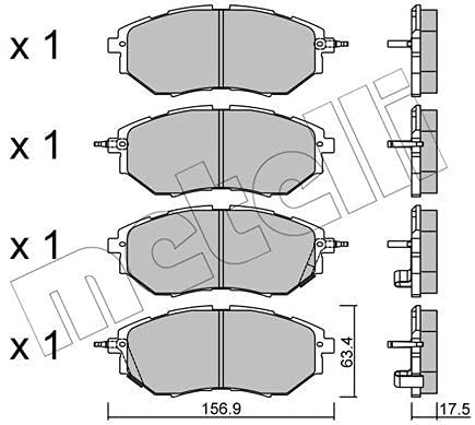 metelligroup 22-0763-0 - Bremsbeläge