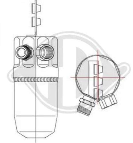 DIEDERICHS DCT1015 Filtro deshidratante aire acondicionado Filtro Deshidratador Filtro Deshidratador Filtro Secador