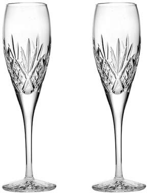Royal Scot Crystal Highland Set of 2 Champagne Flutes (New Shape) - Black Gift Box