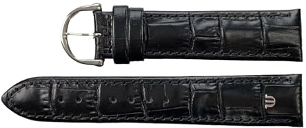 Maurice Lacroix Kroko Grain Original Uhrenarmband 20 mm schwarz Schliesse Edelstahl