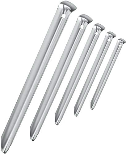 Balinco – Heringe Zelt mit V-Profil 20er Set 230x16 mm - Verzinkte Zeltheringe mit Lochöse – Stabile Erdnägel für Camping, Zelt, Pavillon, Sonnensegel, Abspannleinen – Bodenanker für mittelharte Böden
