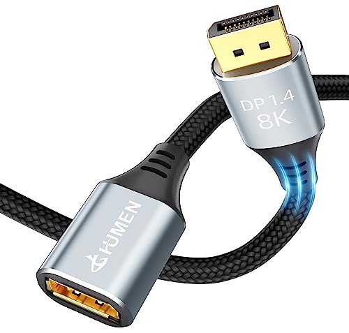 DGHUMEN 8k DisplayPort Kabel 1.4 2M, 8K@60Hz 4K@144Hz 32.4Gbps, HDR, HDCP 2.2, DP 1.4 Kabel für Gaming-Monitor, Grafikkarte TV Projektor