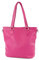 modamoda de - T215 – Sac en cuir italien Shopper Large, Rose, L