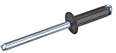 GOEBEL® - 500 x Blindnieten Aluminium/Stahl (Ø x L) 4,8 x 8,0 mm mit Flachkopf ISO15977 9005 schwarz - Flachkopf Niete - Popniete - RAINBOW STANDARD