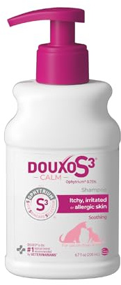 Douxo S3 Calm Shampoo, Contains 0.75% Ophytrium, Soothing, For Itchy, Irritated or Allergic Skin, For Dogs and Cats, 6.7 fl. oz. (200mL)