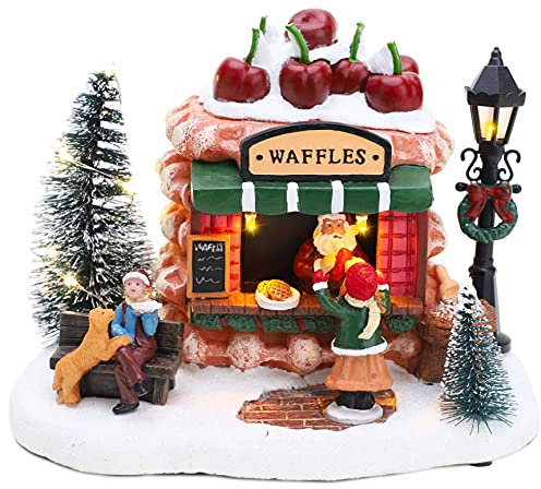 Christmas Concepts® 200mm (8) LED Light Up Christmas Village Scene - (Waffle Shop)