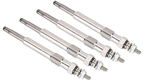 Heizungsstecker 7700100558 Autoglühkerzen Glühkerze Diesel Heizungsglühkerzen passend für Auto Clio Kangoo Trafic Silber Metall