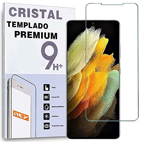 REY Protector de Pantalla para Samsung Galaxy S22 Ultra, Cristal Vidrio Templado Premium