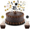 WEDNOK 18 Geburtstag Tortendeko Schwarz Gold Cake Topper 18 Kuchendeko 18.Geburstagstorte Deko Happy 18th Birthday Tortendeko mit Herz Stern Kuchenaufsatz für Junge Mädchen Kinder
