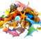 52 Stück Ausgewählte Mini Vinyl Plastik Tiere als Spielzeugset, Meerestiere Spielzeug, Spielzeuge Realistisch Unterwasser Tiere Badespielzeug Figuren für Kinder Zum Lernen, Party, Kuchen