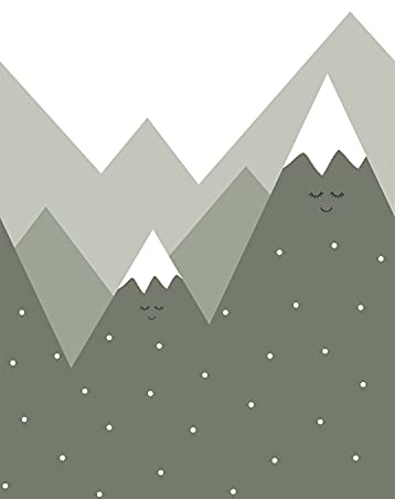 Esta Home Fototapete Berge Dunkelgrün 200 x 279 cm