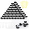 Lot de 100 petites boîtes vides de 5 ml - Plastique transparent - Avec bouchon à vis - Pour baume à lèvres, lotion - Noir