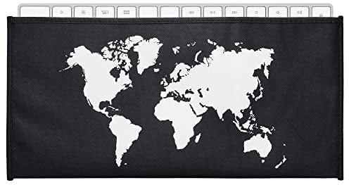 kwmobile Keyboard Cover Compatible with Universal Keyboard (M) - Dust Cover PC Keyboard Fabric Case - Travel Outline