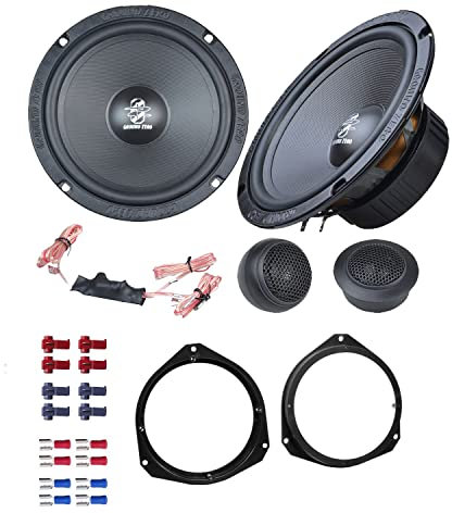 Ground Zero GZFC165.2 Lautsprecher mit Einbauset passend für FIAT 500 (312) ab 2007 Türen vorne 300 Watt 165mm 2 Wege Kompo