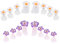 CONGGUAN 16 Pack Silicone Toe Separators Floral Design Reusable Non-Slip Toe Stretchers for Pedicure Toe Spacers & Nail Art Tools for Home Salon/Gel Polish DIY (Women Girls)