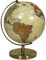 zeitzone Globus Creme Weltkugel mit Ständer Gold Standglobus Erde Atlas Ø 18cm