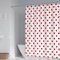 Rideau de Douche, Rideau Baignoire en Tissu Points Rouges Polyester Rouge et Blanc Rideau Douche 72 W x 72 H(180x180cm) Rideau de Douche Decor