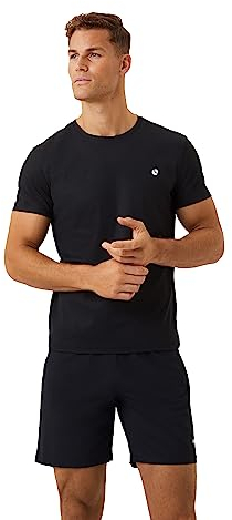 Björn Borg Björn Borg ACE T-Shirt, gestreift, atmungsaktiv, kurzärmelig, Padel- und Trainings-T-Shirt, athletisches T-Shirt, Peacoat, Klein