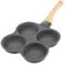 Lwuey Poele a Pancakes Manche Amovible,Poêle à Omelette Antiadhésive en Aluminium Poêle Plusieurs Compartiments Casserole Pancake Induction Poignée Amovible pour Cuisinière Gaz ÉLectrique Céramique