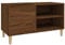 vidaXL Mobile Porta Dischi Rovere Marrone 84,5x38x48 Legno Multistrato, mobile per giradischi, porta dischi, mobiletto porta vinili