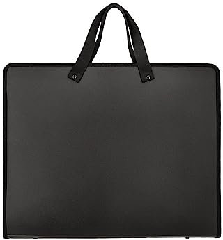 Liderpapel, Chemise porte-documents A3 avec poignée, porte-documents avec fermeture éclair, 2 poches intérieures, polypropylène, pour dessin, noir