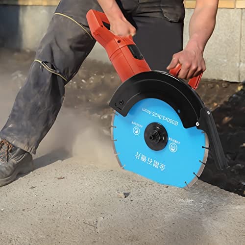 Scie à béton électrique 3000 W 3800 tr/min Fraiseuse murale sans poussière avec lame diamant de 350 mm de qualité supérieure pour une utilisation sur carrelage, marbre, granit, bois, pierre et ciment