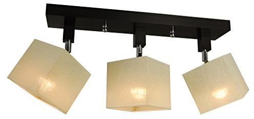 alfalux Deckenlampe Mit 3 Lampenschirmen LED Deckenleuchte Leuchte Lampe Wohnzimmerlampe Schlafzimmerlampe Holz Wohnzimmer Schlafzimmer Deckenleuchten Drehbar Schwenkbar Ecru LLS31ECDPR