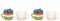 Baker Ross AC624 Cup and Saucer Ceramic Plant Pots for Children to Design Paint and Decorate, Assorted, Box of 2 (Pack of 2)