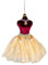 Burgunderrot und Gold Ballerina Kostüm Figur 15 cm – Weihnachtsbaum hängende Dekorationen Festliche dekorative Ornamente Märchen Thema Weihnachtsbaum Anhänger