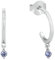 Amor Creolen 925 Sterling Silber Damen Ohrschmuck, mit Zirkonia synth., 1,9 cm, Silber, Kommt in Schmuck Geschenk Box, 2037038