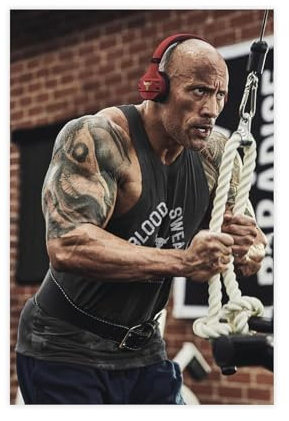 OWNPET Leinwand-Poster, Schauspieler Dwayne Johnson, Wandkunst, Dekor, Bild, Gemälde für Wohnzimmer, Schlafzimmer, Dekoration, ungerahmt, 30 x 45 cm