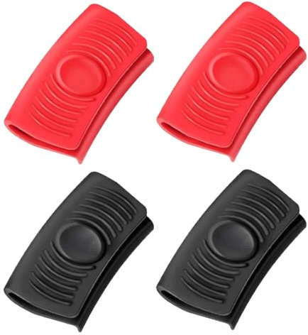 ZCSOWE Lote de 2 Soportes de asa de Ayuda de Silicona Antideslizantes y Resistentes al Calor adecuados para hornos Cuencos sartenes de Hierro Fundido etc imprescindibles en la Cocina