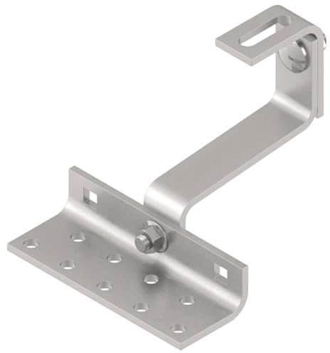 25x doitBau Solar Dachhaken für Ziegeldach PV Montageschiene Photovoltaik Modul Schrägdach Profil Montage Pfanne Ton Keramik Beton Befestigungshaken Edelstahl Pfannendach Unterkonstruktion Solarmodul